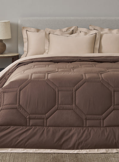 ORNELLA-SAND-PINE CONE SINGLE COMFORTER