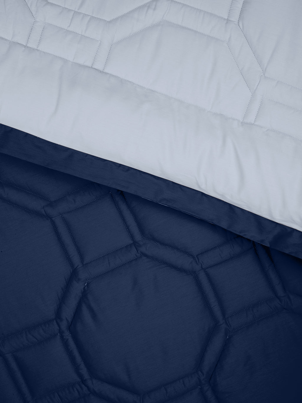 ORNELLA-SLATE BLUE-NAVY DOUBLE COMFORTER BEDDING SET