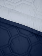 ORNELLA-SLATE BLUE-NAVY DOUBLE COMFORTER BEDDING SET