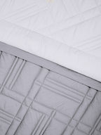 TRELLIS-BRILLIANT WHITE-NEW GREY DOUBLE COMFORTER BEDDING SET