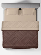 TRELLIS-SAND-PINE CONE DOUBLE COMFORTER BEDDING SET
