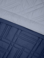 TRELLIS-SLATE BLUE-NAVY DOUBLE COMFORTER BEDDING SET