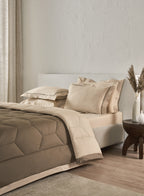 VERONIQUE-ALMOND MILK-CHOCOLATE CHIP DOUBLE COMFORTER BEDDING SET