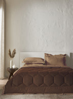 VERONIQUE-CAPPUCCINO-COCOA DOUBLE COMFORTER BEDDING SET