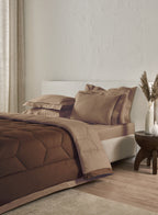 VERONIQUE-CAPPUCCINO-COCOA DOUBLE COMFORTER BEDDING SET