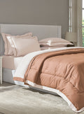 WOBBLE-CREAM PINK-BROWN SUGAR DOUBLE COMFORTER BEDDING SET