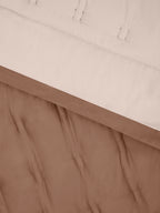 WOBBLE-CREAM PINK-BROWN SUGAR DOUBLE COMFORTER BEDDING SET
