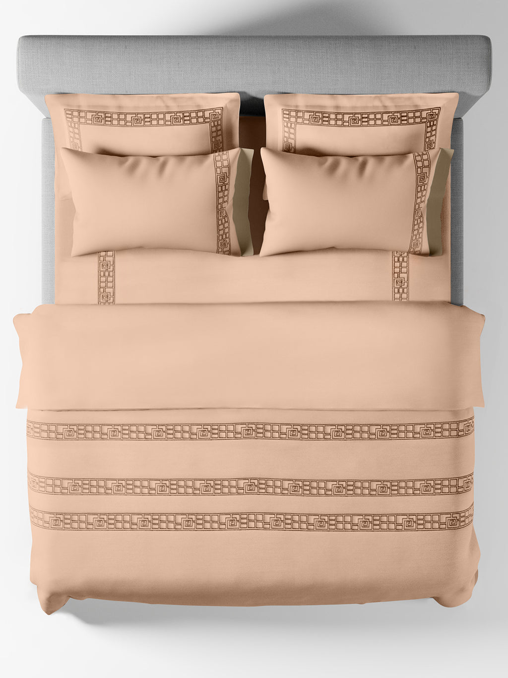 AMORIA-ALMOND DOUBLE DUVET BEDDING SET