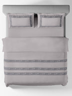 AMORIA-LIGHT SILVER DOUBLE DUVET BEDDING SET