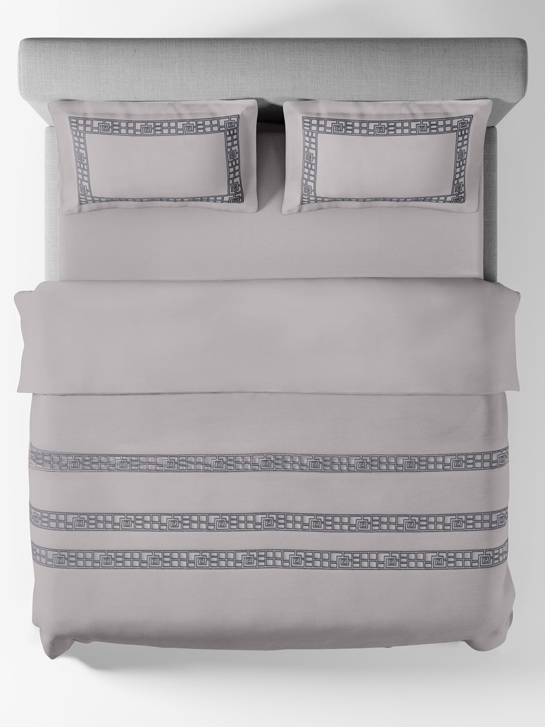 AMORIA-LIGHT SILVER DOUBLE DUVET BEDDING SET