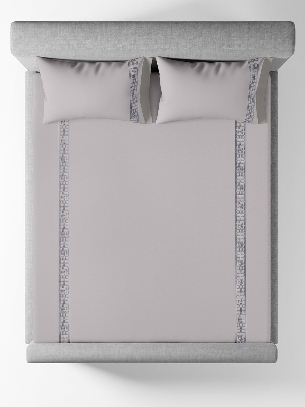 AMORIA-LIGHT SILVER DOUBLE DUVET BEDDING SET