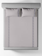 AMORIA-LIGHT SILVER DOUBLE DUVET BEDDING SET