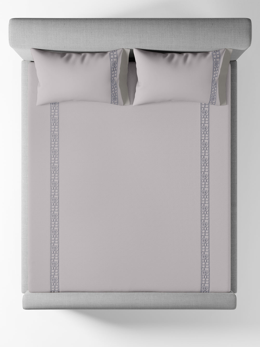 AMORIA-LIGHT SILVER DOUBLE DUVET BEDDING SET