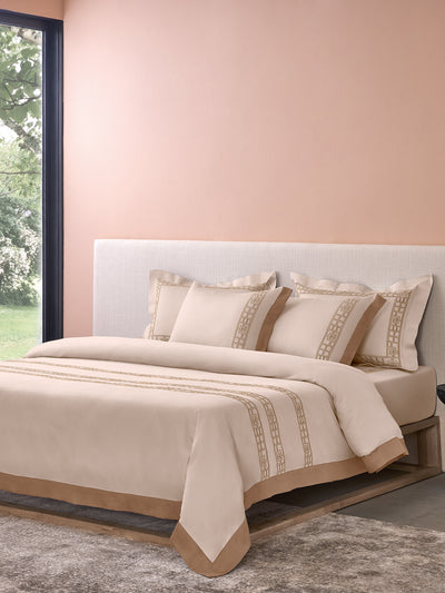 AMORIA-PEARLED IVORY DOUBLE DUVET COVER SET