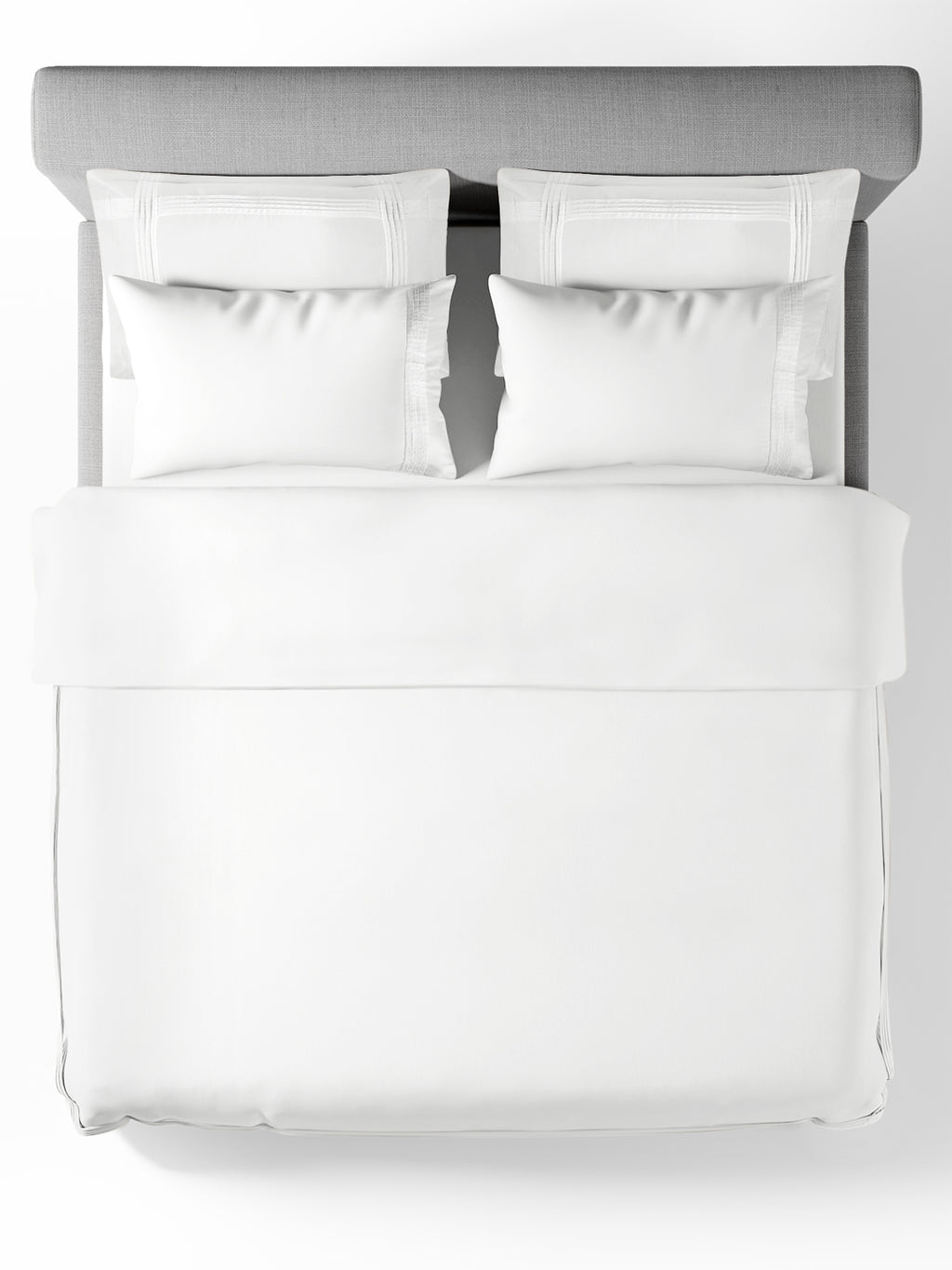 CELESTE-BRIGHT WHITE DOUBLE DUVET BEDDING SET