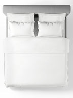 CELESTE-BRIGHT WHITE DOUBLE DUVET BEDDING SET