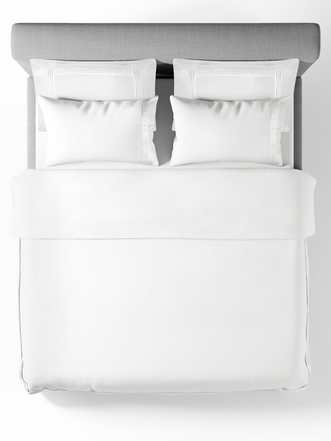 CELESTE-BRIGHT WHITE DOUBLE DUVET BEDDING SET
