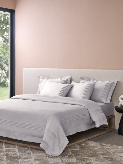 CELESTE-LIGHT SILVER KING BED SHEET SET