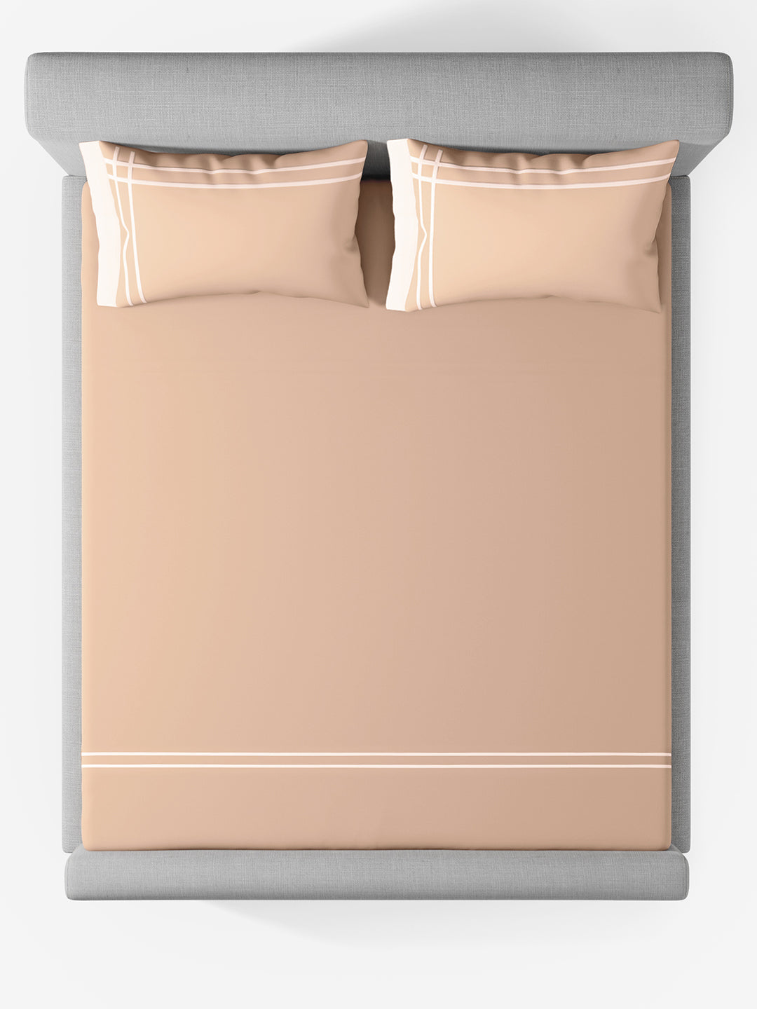 CLASSICO-ALMOND-PEARLED IVORY KING BED SHEET SET