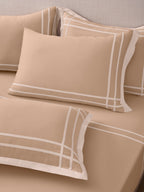 CLASSICO-ALMOND-PEARLED IVORY KING BED SHEET SET
