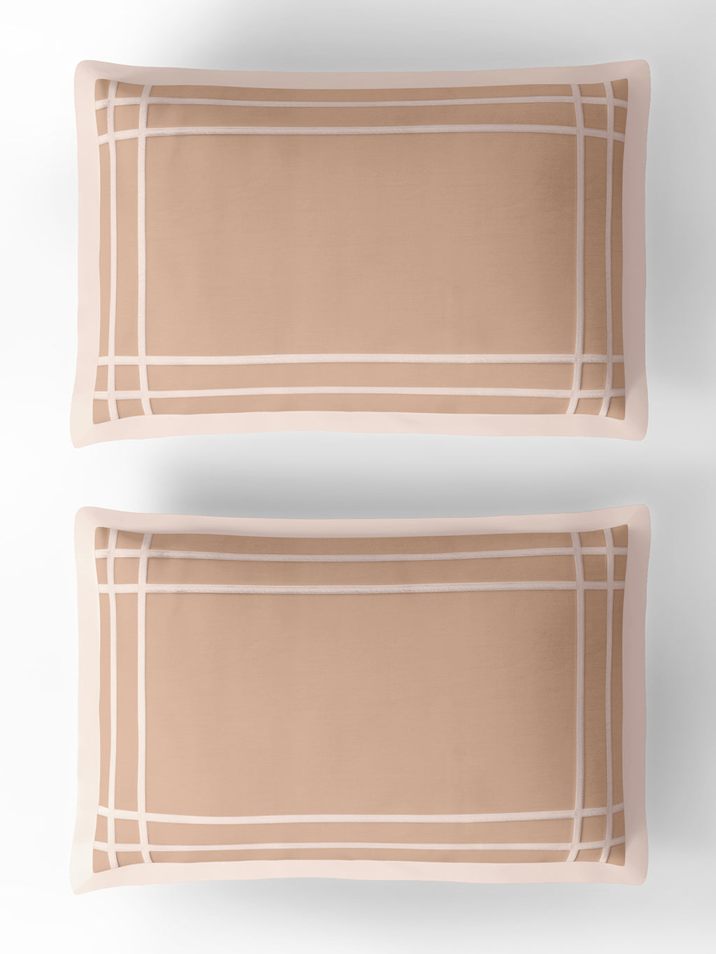 CLASSICO-ALMOND-PEARLED IVORY DOUBLE DUVET COVER SET