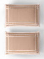 CLASSICO-ALMOND-PEARLED IVORY DOUBLE DUVET COVER SET