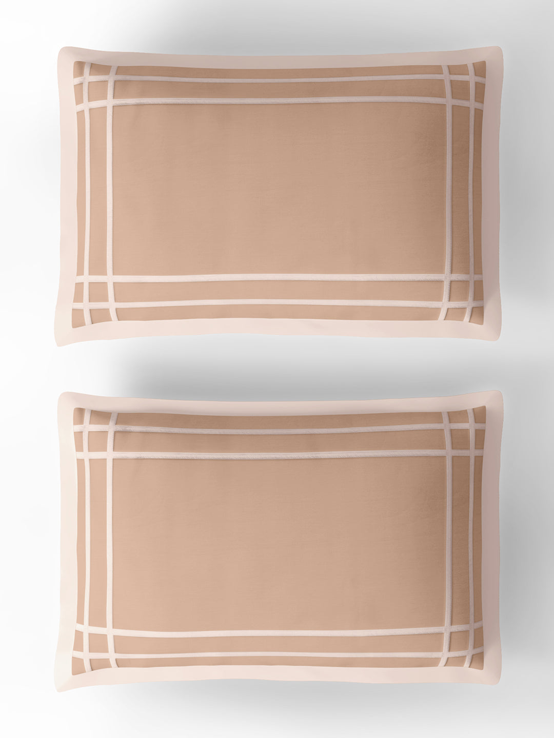 CLASSICO-ALMOND-PEARLED IVORY DOUBLE DUVET COVER SET