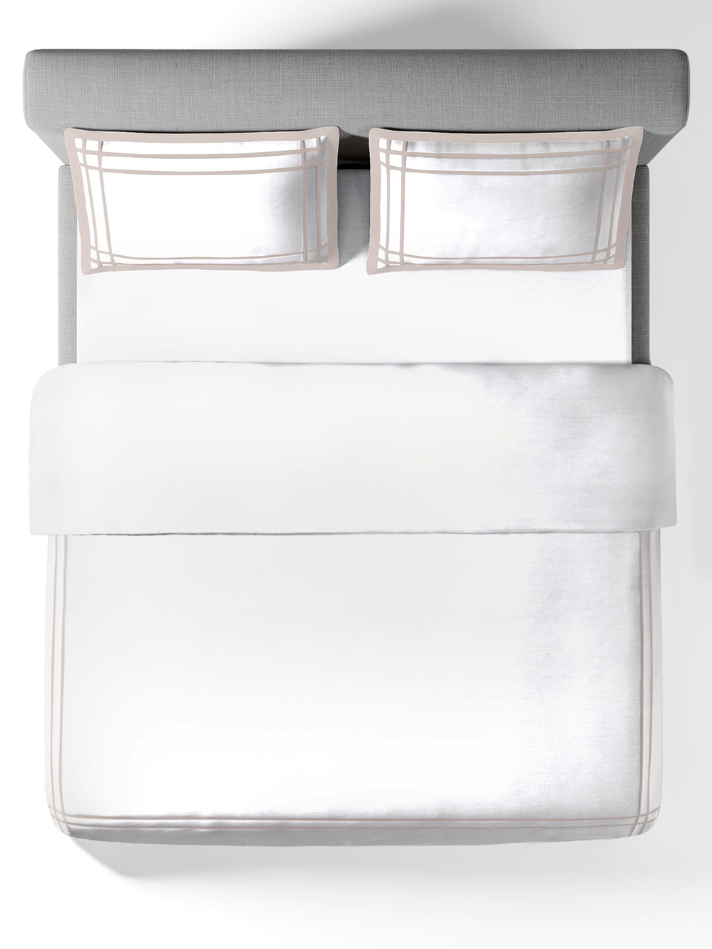CLASSICO-BRIGHT WHITE-PUMICE STONE DOUBLE DUVET COVER SET