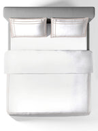 CLASSICO-BRIGHT WHITE-PUMICE STONE DOUBLE DUVET COVER SET