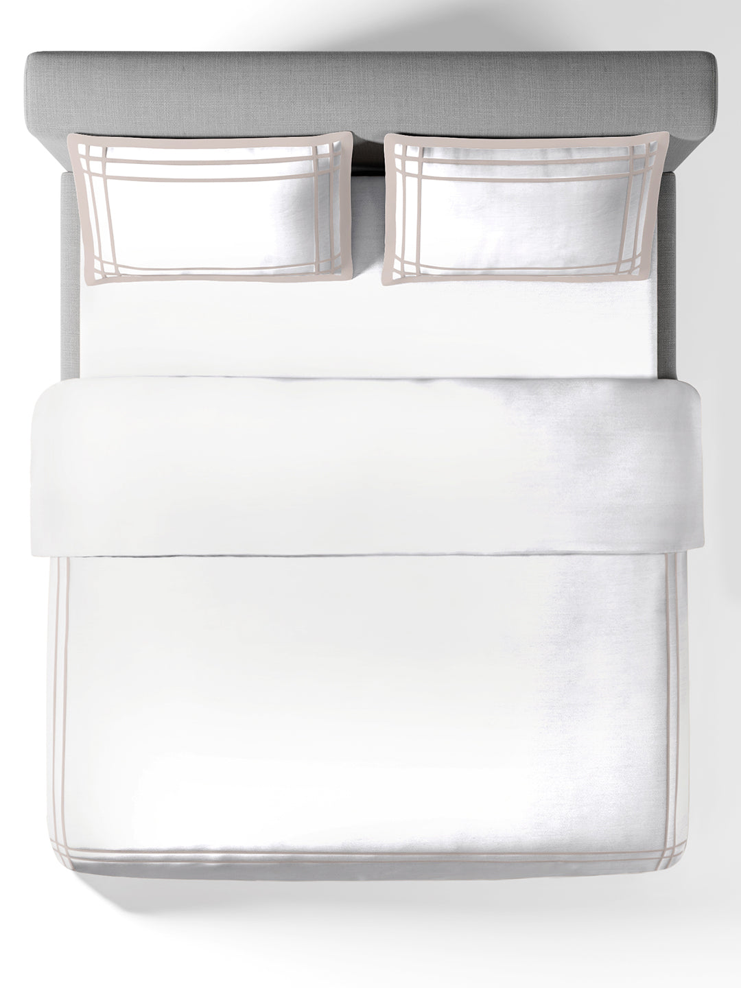 CLASSICO-BRIGHT WHITE-PUMICE STONE DOUBLE DUVET COVER SET