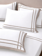 CLASSICO-BRIGHT WHITE-PUMICE STONE DOUBLE DUVET COVER SET