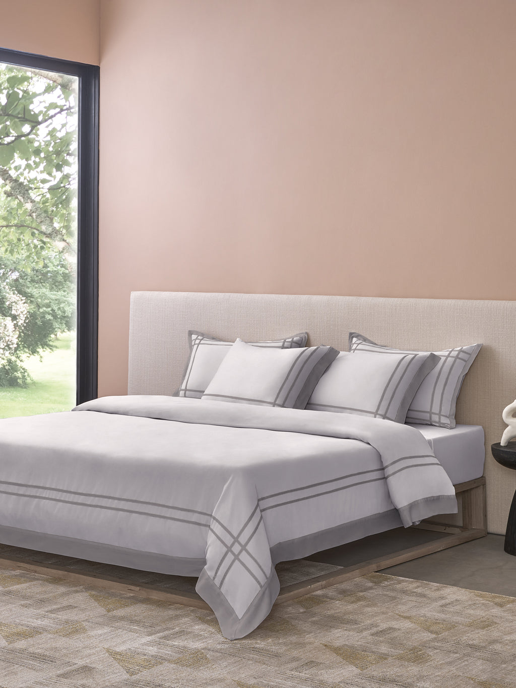 CLASSICO-LIGHT SILVER-ASH DOUBLE DUVET COVER SET