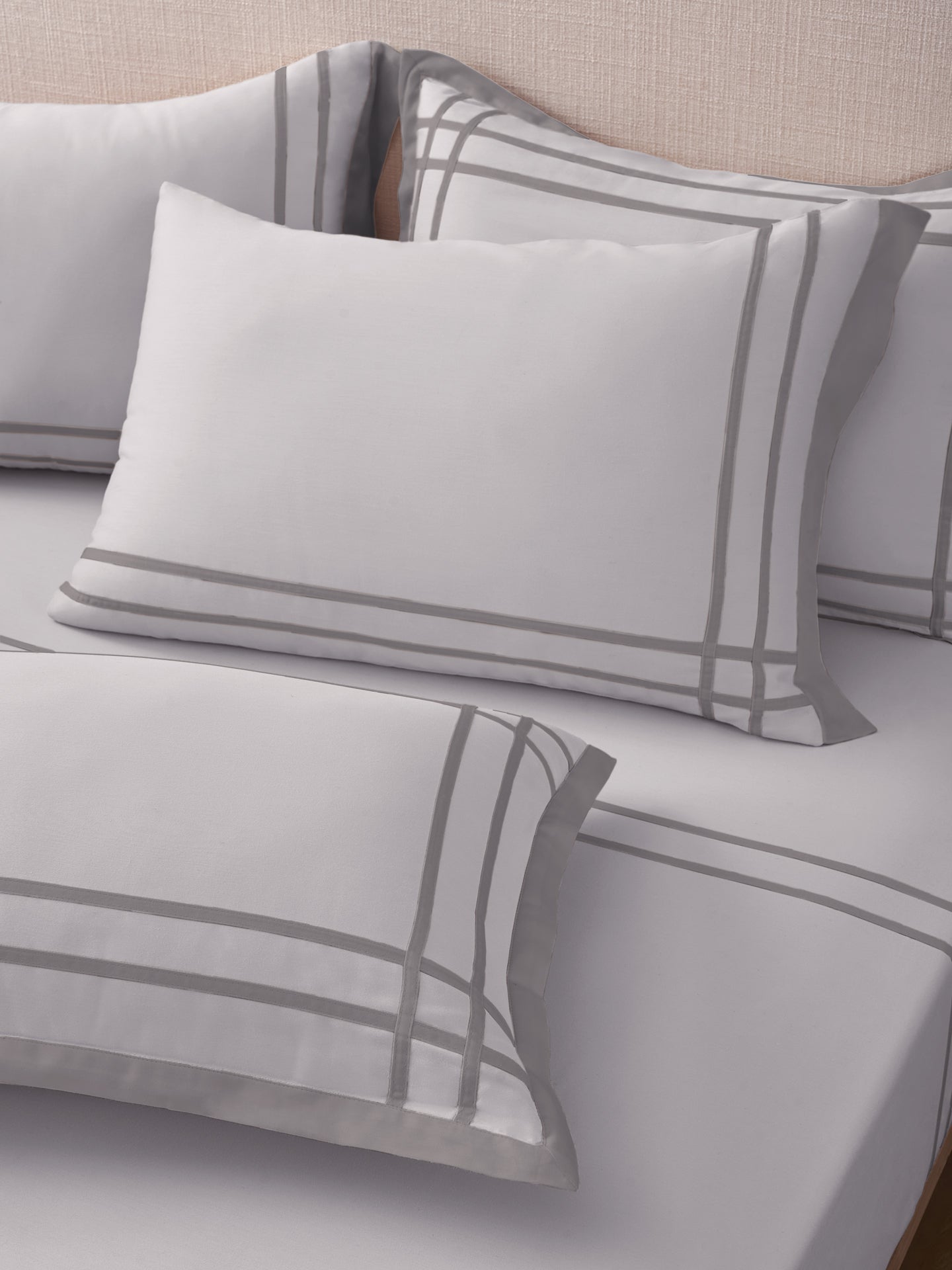 CLASSICO-LIGHT SILVER-ASH DOUBLE DUVET COVER SET