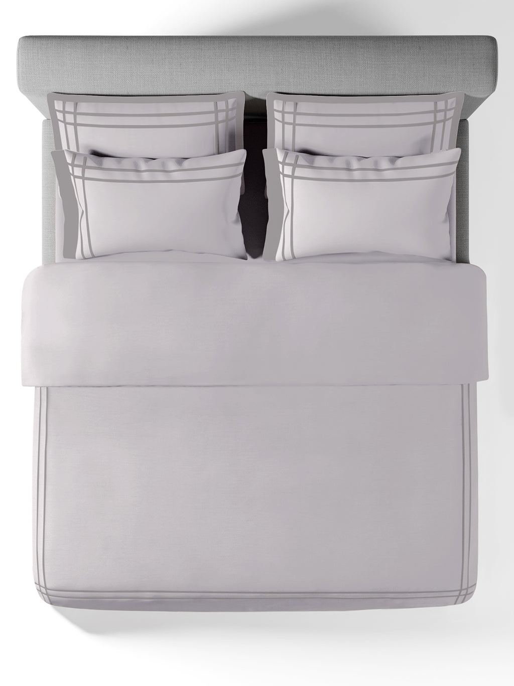 CLASSICO-LIGHT SILVER-ASH DOUBLE DUVET BEDDING SET