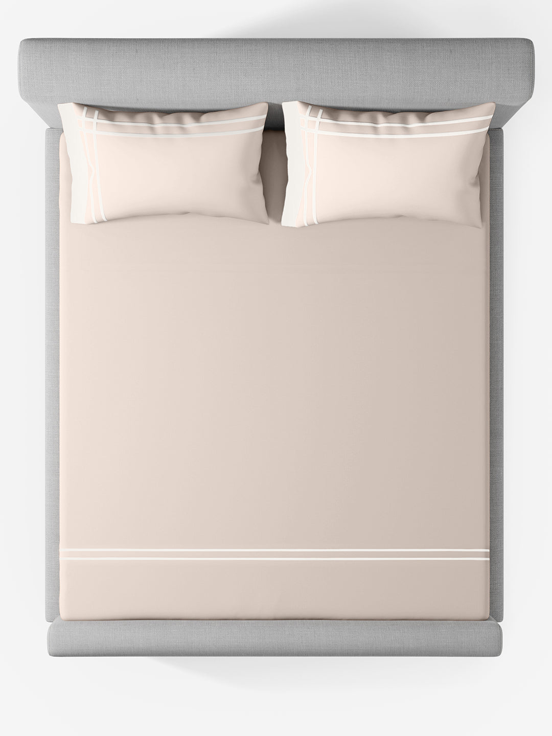 CLASSICO-PEARLED IVORY-BRIGHT WHITE KING BED SHEET SET