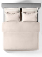 CLASSICO-PEARLED IVORY-BRIGHT WHITE DOUBLE DUVET BEDDING SET