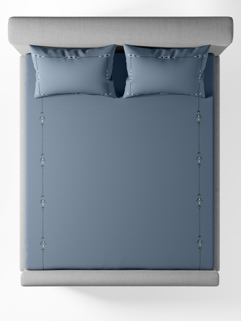 ELENOR-BLUE MIRAGE KING BED SHEET SET