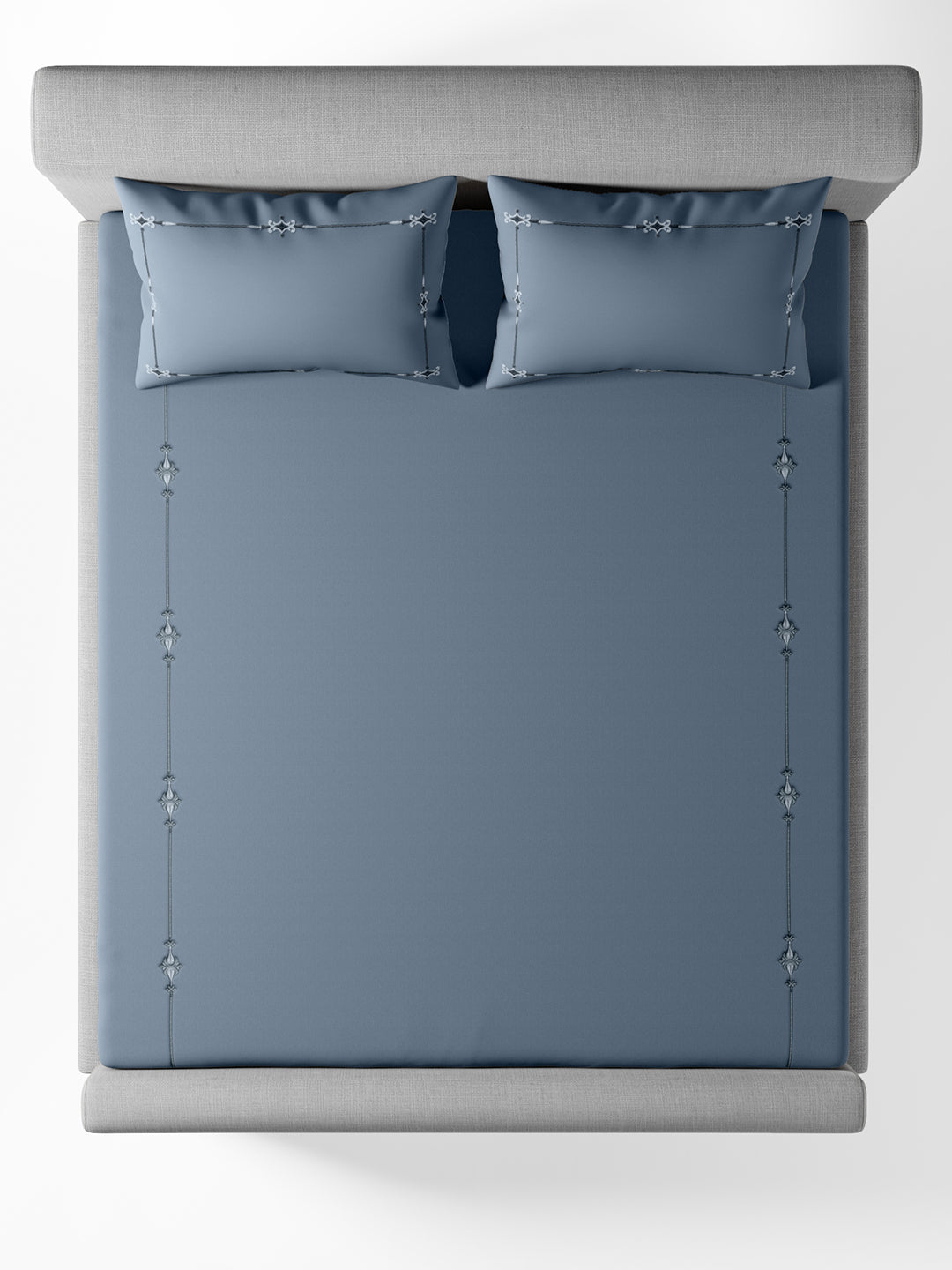 ELENOR-BLUE MIRAGE KING BED SHEET SET