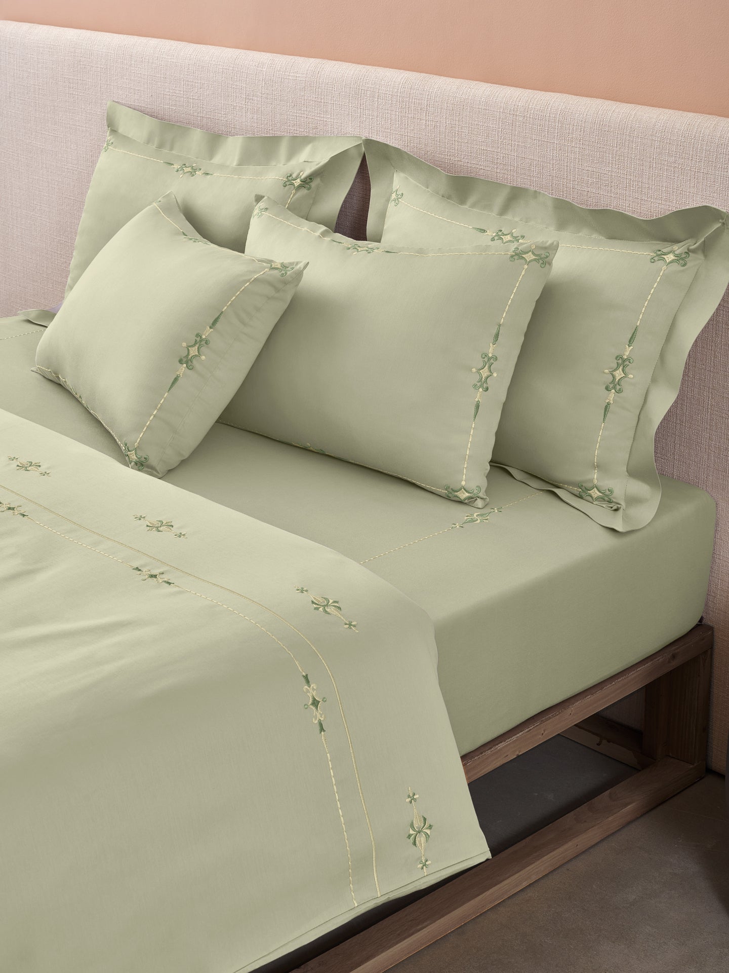 ELENOR-CELADON DOUBLE DUVET COVER SET