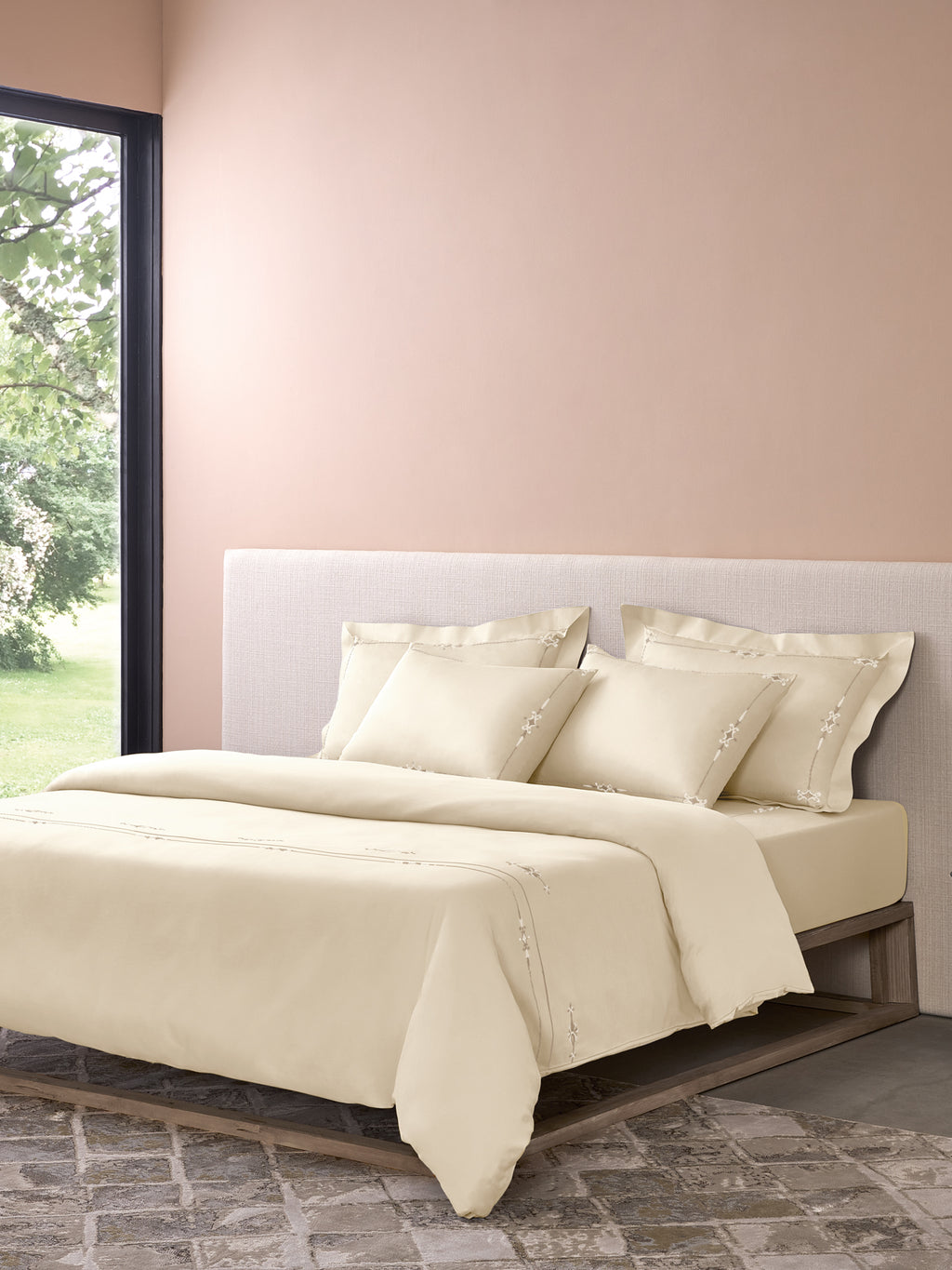 ELENOR-CLOUD CREAM DOUBLE DUVET COVER SET