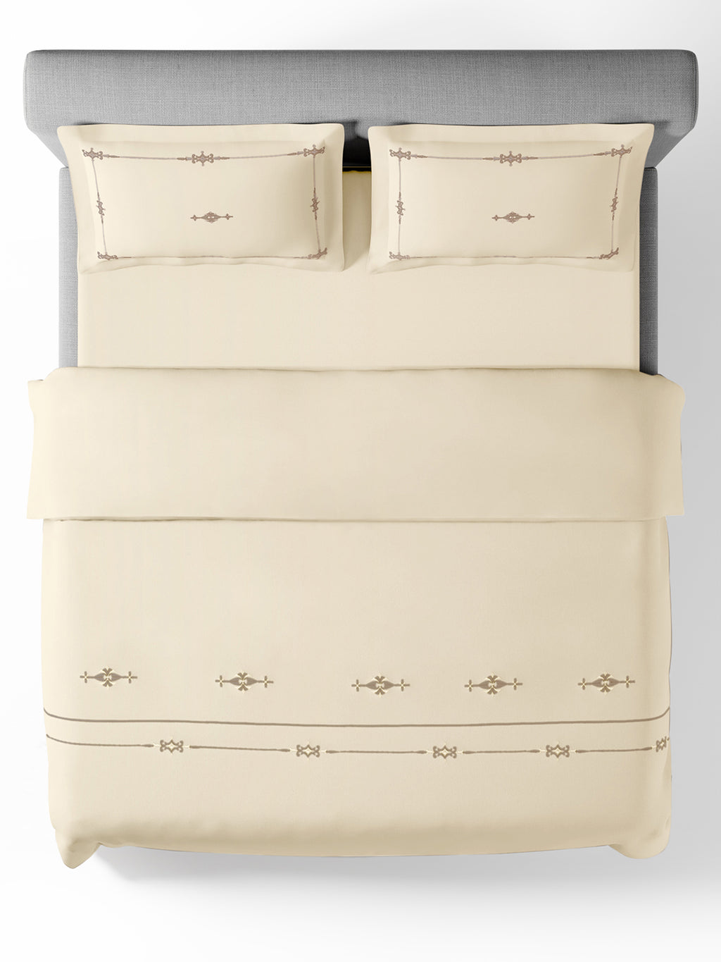 ELENOR-CLOUD CREAM DOUBLE DUVET COVER SET