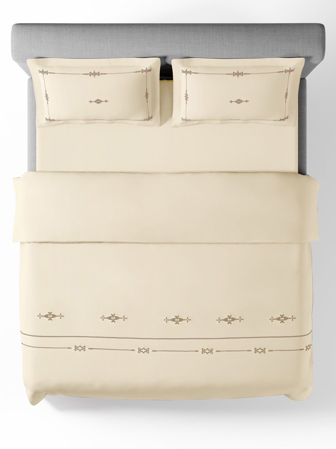 ELENOR-CLOUD CREAM DOUBLE DUVET COVER SET
