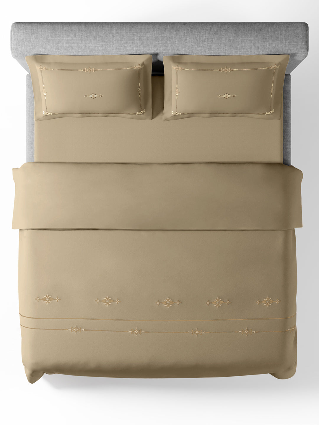 ELENOR-TAUPE GREY DOUBLE DUVET COVER SET