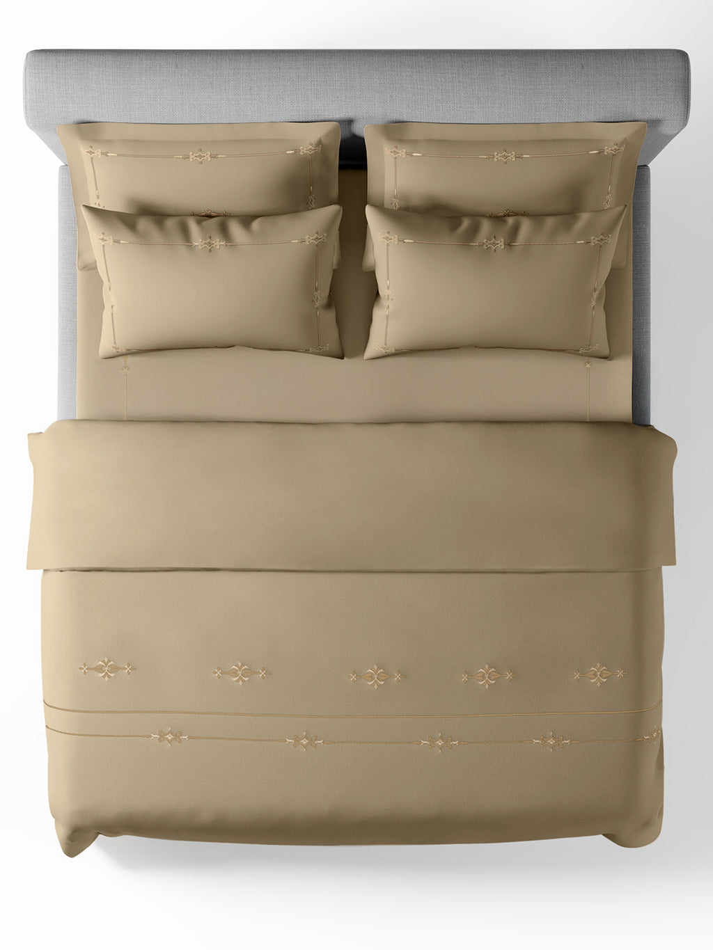 ELENOR-TAUPE GREY DOUBLE DUVET BEDDING SET