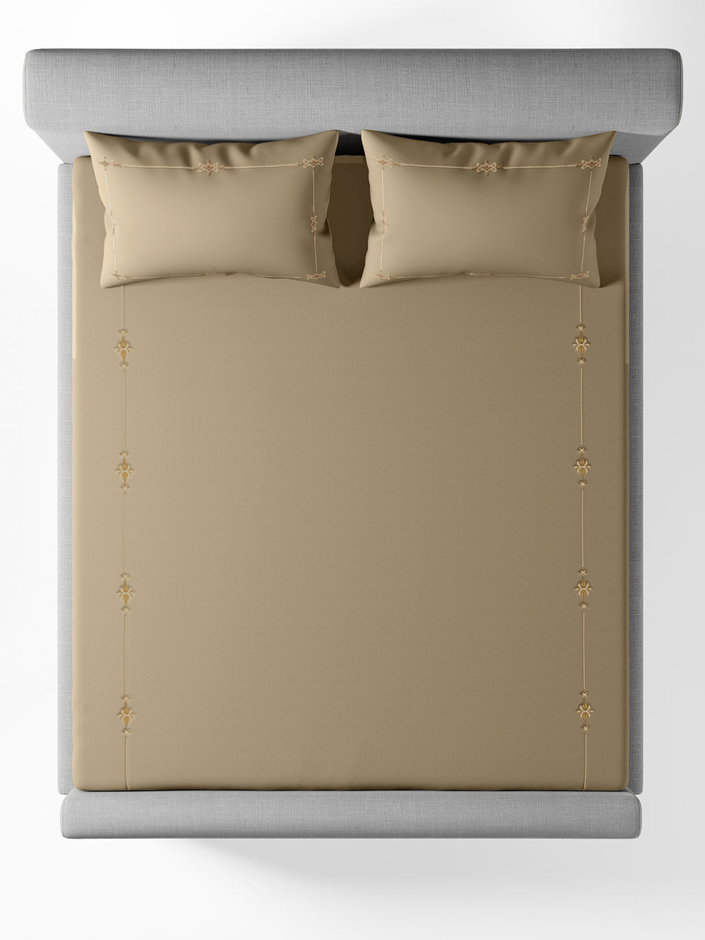 ELENOR-TAUPE GREY DOUBLE DUVET BEDDING SET