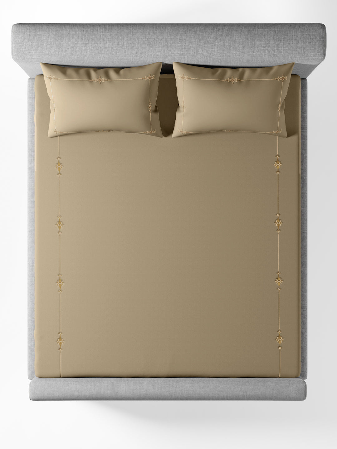 ELENOR-TAUPE GREY DOUBLE DUVET BEDDING SET