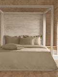 PRISTINE-TAUPE GREY DOUBLE DUVET BEDDING SET