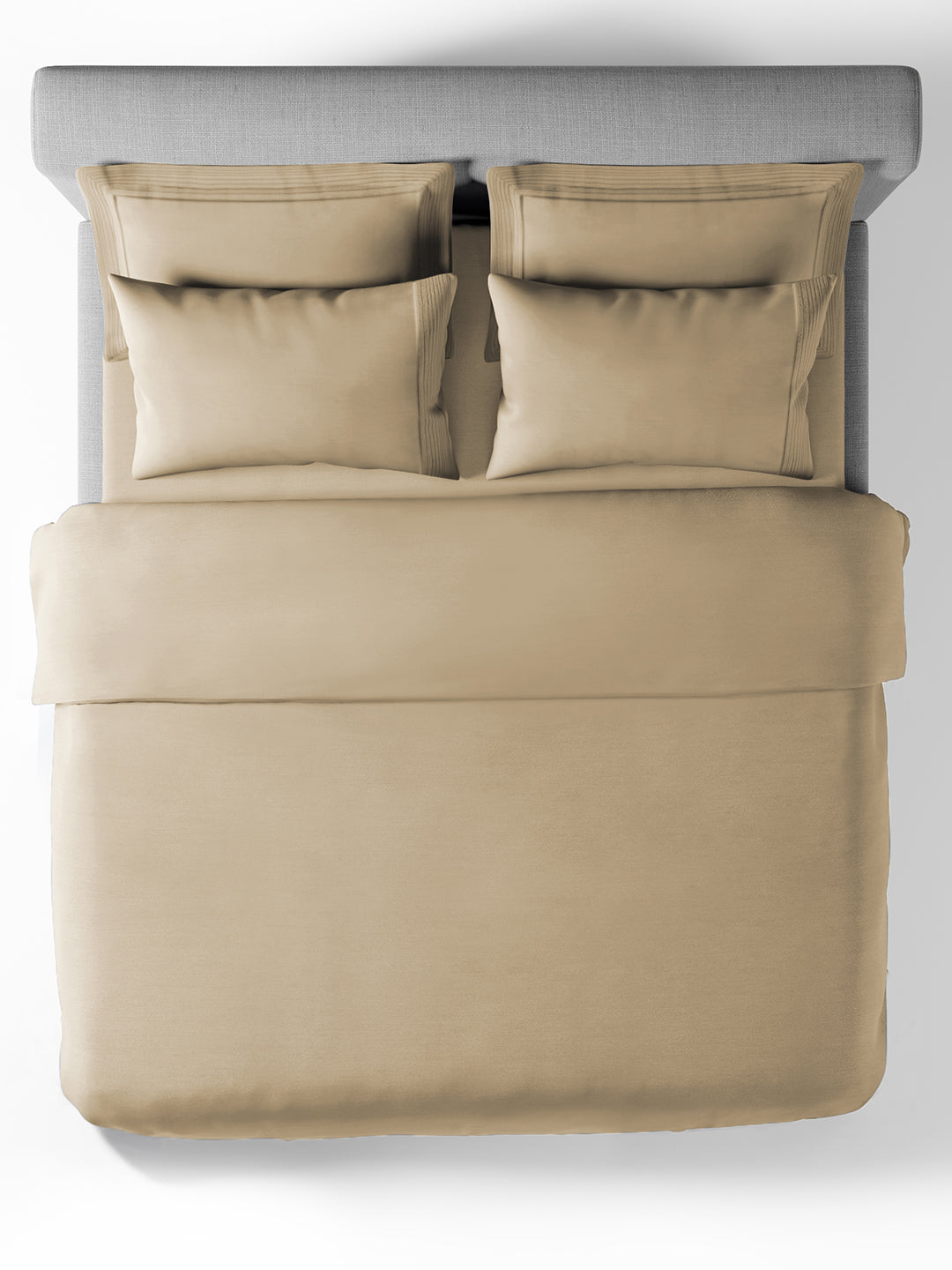 PRISTINE-TAUPE GREY DOUBLE DUVET BEDDING SET