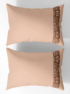 SCROLLIS-ALMOND KING BED SHEET SET