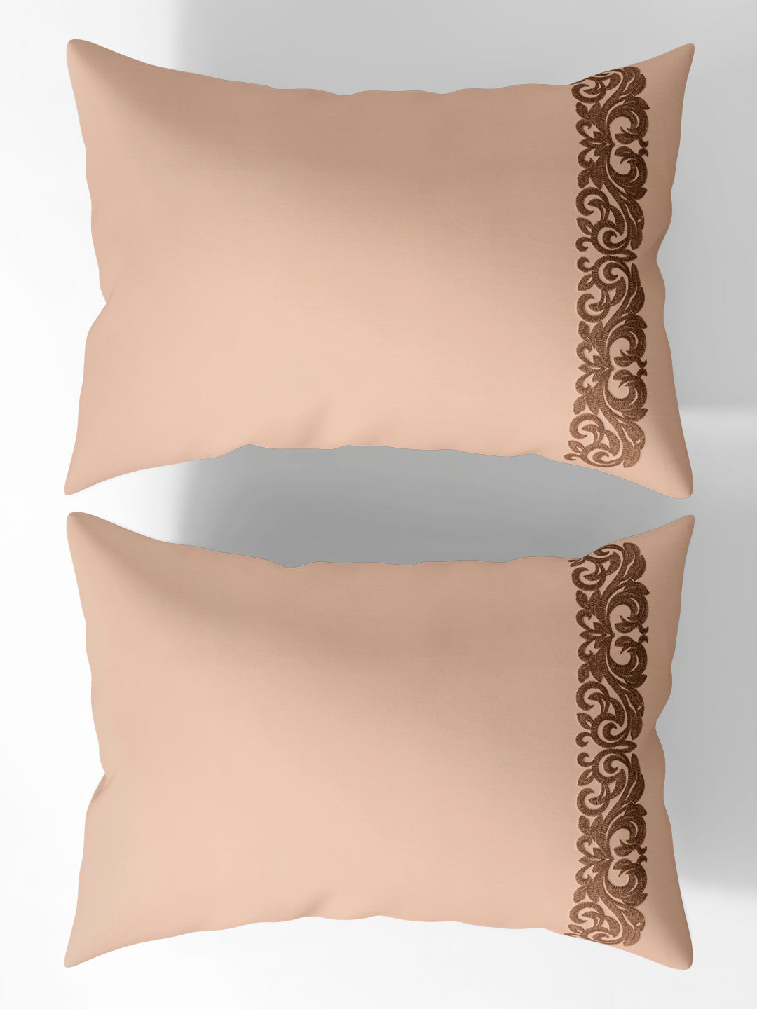 SCROLLIS-ALMOND KING BED SHEET SET